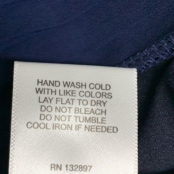 Rose+Olive Velvet Spaghetti Strap Top Deep Blue Pleated Detail Size Small - Picture 10 of 11